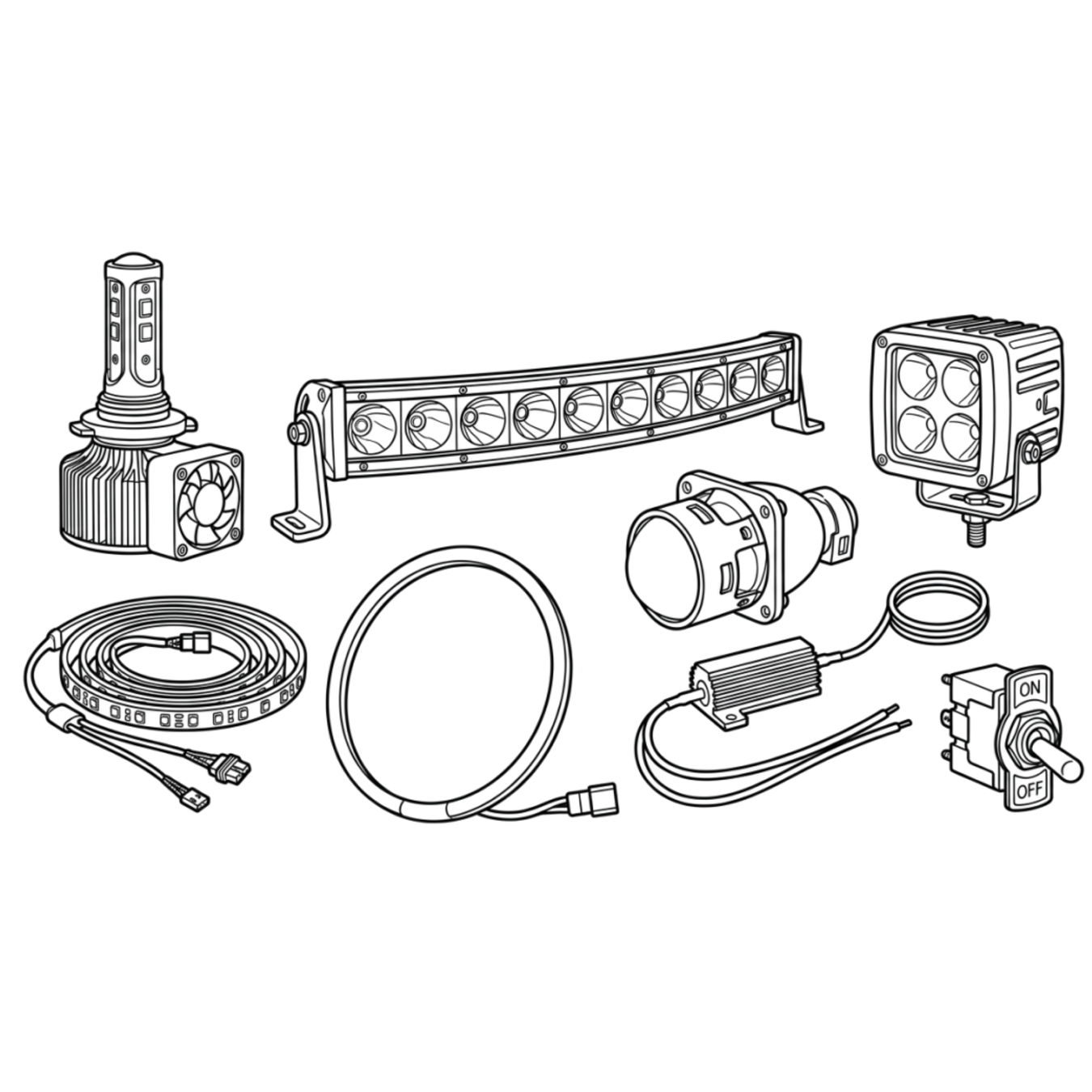 UTV lighting for Can Am, Polaris, Kawasaki, Yamaha, Honda and more UTV brands