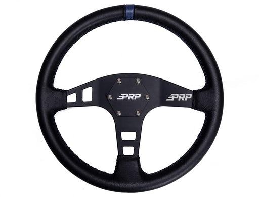 PRP - FLAT STEERING WHEEL � LEATHER - BLUE image