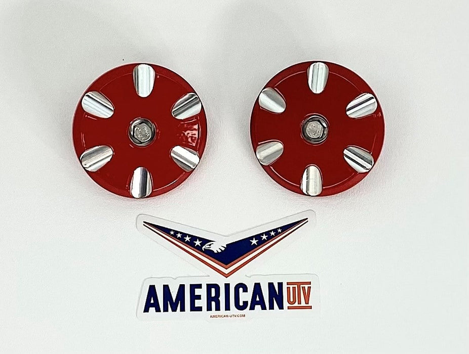 Polaris RZR, General Clamp In Floor Drain Plug, 2015-2022 Polaris RZR XP 1000 900 XP 4 Turbo / Manufactured in the USA - RED, 2 PACK image