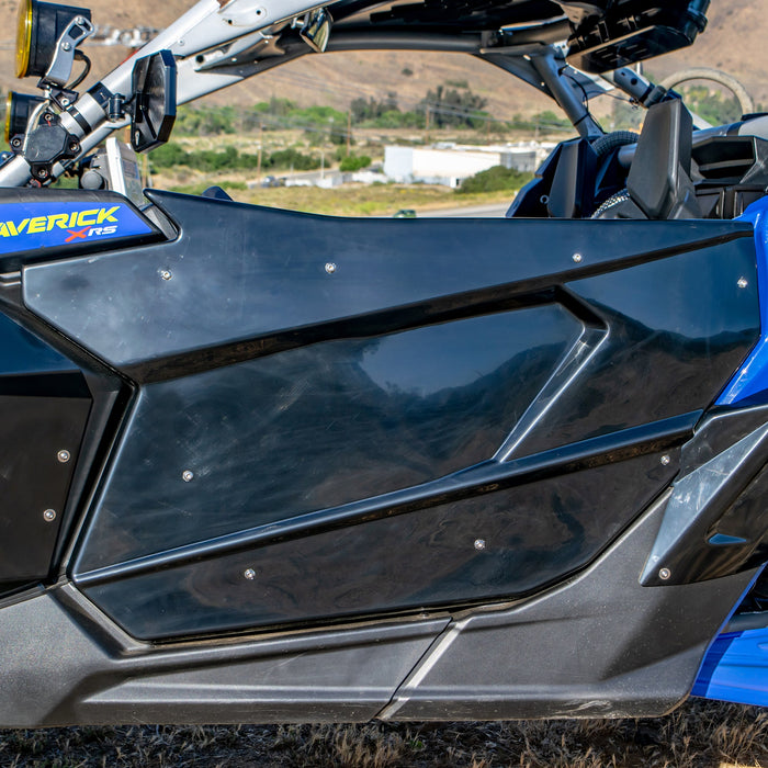 DRT Motorsports smooth black ABS front doors for Can-Am X3 2017+ Close up