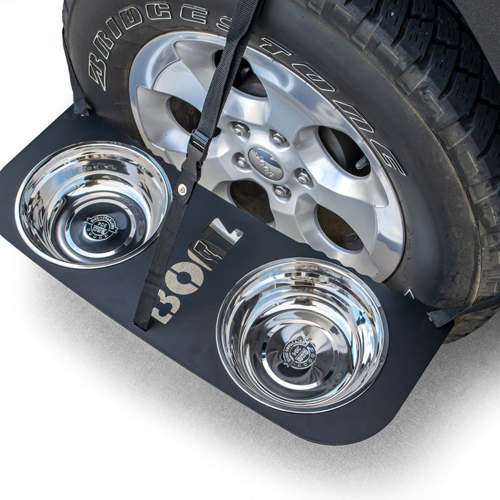 DRT BONZ Tire Mounted Dog Bowl Holder