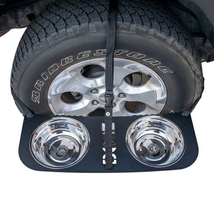 DRT BONZ Tire Mounted Dog Bowl Holder