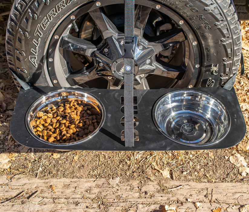 DRT BONZ Tire Mounted Dog Bowl Holder