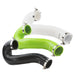 Kawasaki H2 silicone hoses in black, green, and white 
