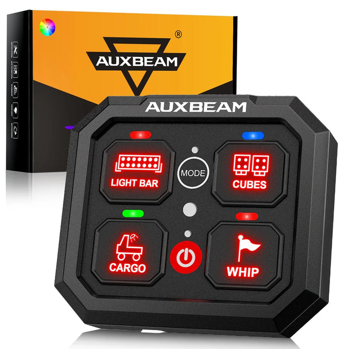 RGB SERIES 4 GANG (RA40) SWITCH PANEL, TOGGLE/ MOMENTARY/ PULSED MODE SUPPORTED (ONE-SIDED OUTLET)