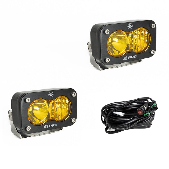 S2 PRO BLACK LED AUXILIARY LIGHT POD PAIR - UNIVERSAL