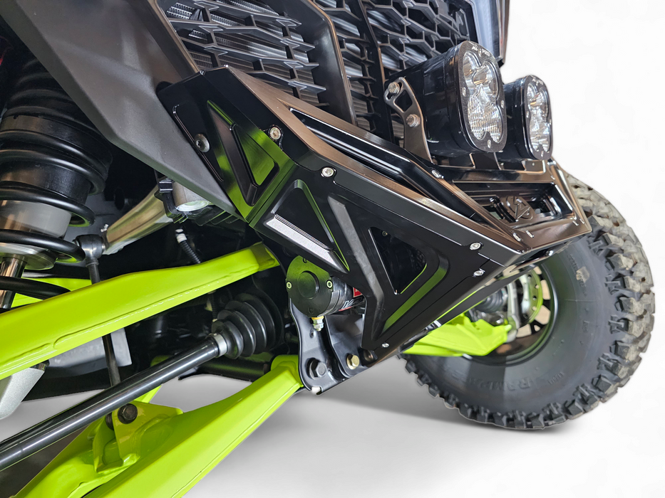 2022-2025 Polaris RZR Pro R, Pro S, Turbo R Machined Billet Front Winch Bumper (Black Anodize)