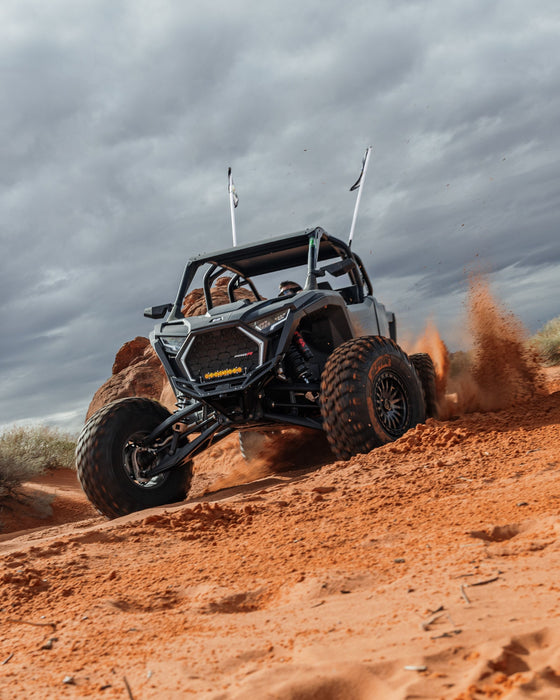 2022-2025 Polaris RZR Pro R, Pro S, Turbo R Machined Billet Front Winch Bumper (Black Anodize)