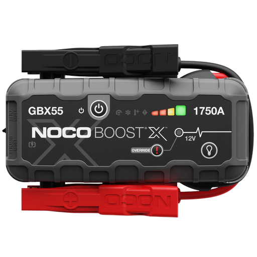NOCO GBX55 Boost X 1750A lithium jump starter and portable battery booster for UTVs, ATVs, trucks, SUVs, motorcycles, and off-road vehicles