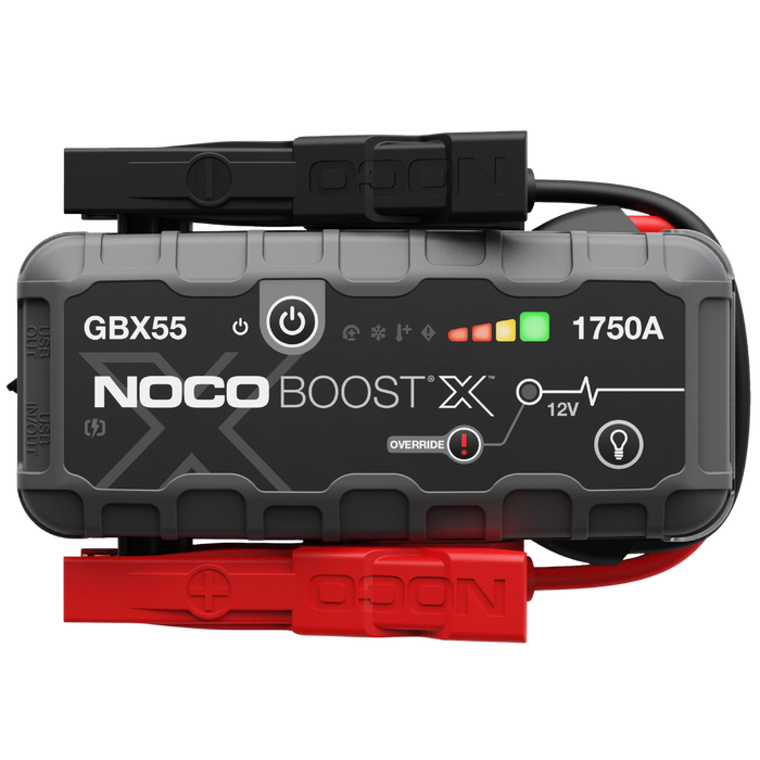 NOCO GBX55 Boost X 1750A lithium jump starter and portable battery booster for UTVs, ATVs, trucks, SUVs, motorcycles, and off-road vehicles