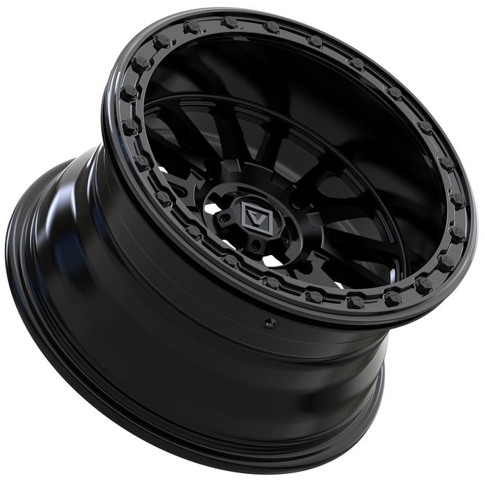 V16 BEADLOCK 15X8 -12MM 4X156 SATIN BLACK