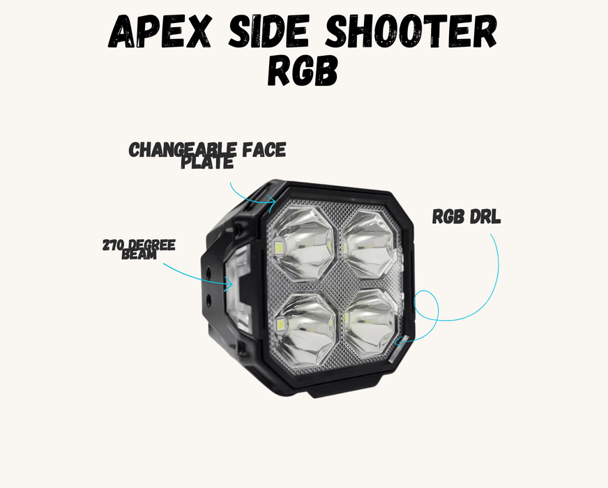 Apex Side Shooter-3 RGB (Sold as Pairs)