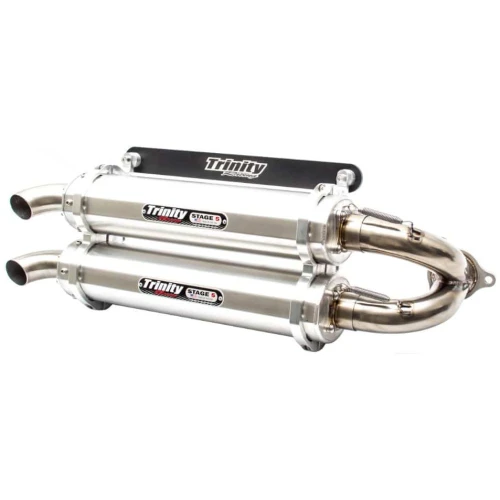 TRINITY RACING STAGE 5 SLIP ON DUAL MUFFLER- RZR TURBO / S