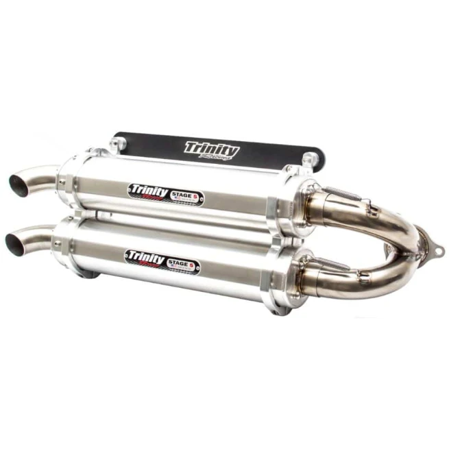 TRINITY RACING STAGE 5 SLIP ON DUAL MUFFLER- RZR TURBO / S