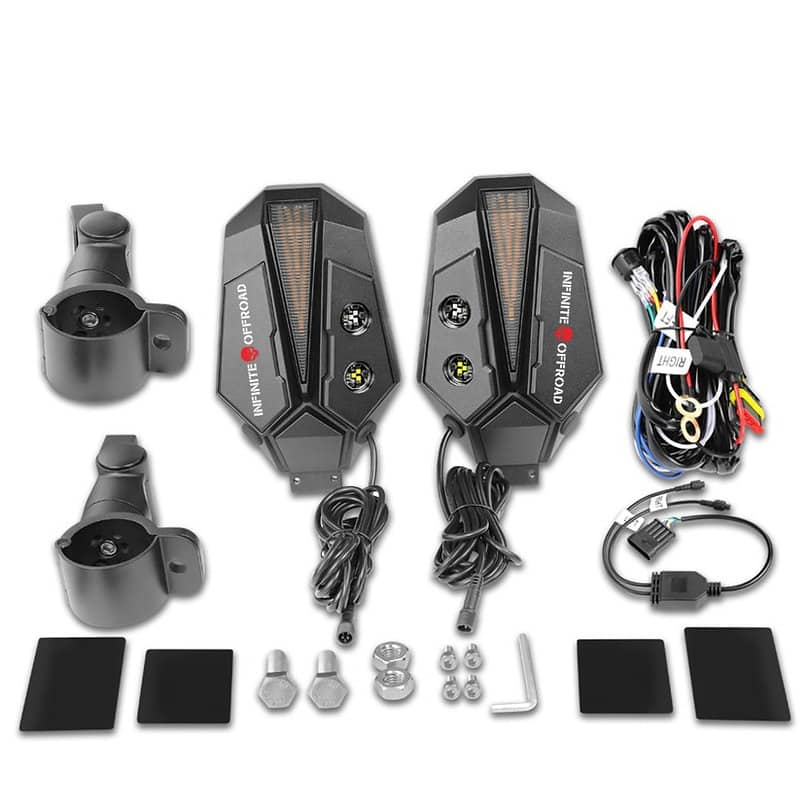 INFINITE OFFROAD TURN SIGNAL MIRROR WITH DUAL COLOR SIDE LED American UTV