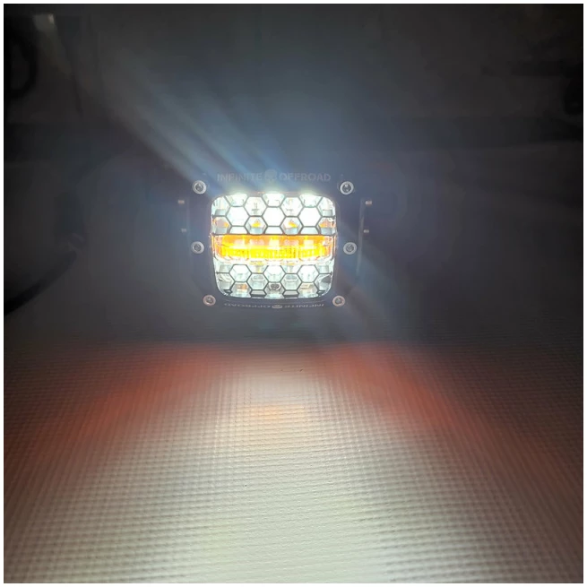 INFINITE OFFROAD - 60W 3" POD - WHITE W/ AMBER DRL - PAIR - Image 3