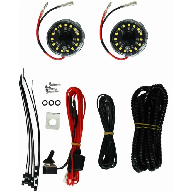 KC HiLiTES - Cyclone V2 LED - 2-Light Universal Under Hood Lighting System - 5W Flood Beam