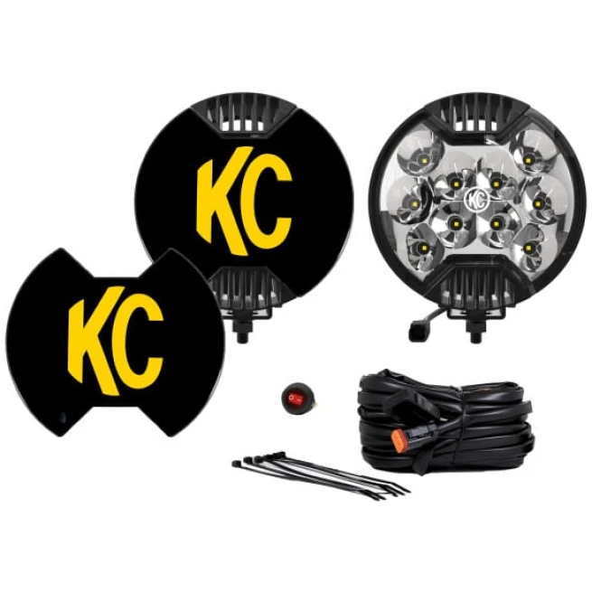 KC HiLiTES - 6" SlimLite LED - 2-Light System - 50W Spot Beam