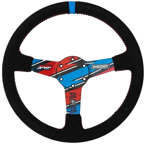PRP - X SHREDDY SHRED WHITE AND BLUE DEEP DISH STEERING WHEEL