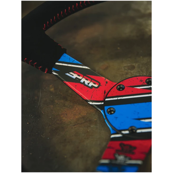 PRP - X SHREDDY SHRED WHITE AND BLUE DEEP DISH STEERING WHEEL - Image 4