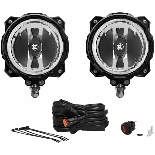 KC HiLiTES - GRAVITY® LED PRO6 SINGLE PAIR PACK SYSTEM