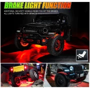 Magic Dream Color RGB Underglow Lights LED Strip Lights Kit with Bluetooth App & Wireless Remote Control with Brake Light Function for ATV/UTV - Image 5