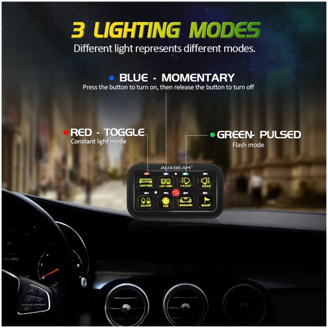 AR-800 Multifunction RGB Switch Panel with Bluetooth Controlled & 47" Extension Cable (Optional) - Image 2
