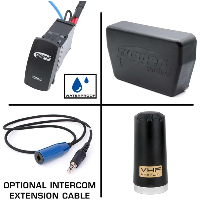 Alpha Accessory Pack For Rugged UTV SXS Intercom Radio Communication Systems - Image 2