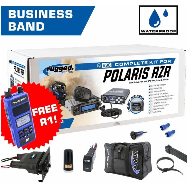 ALPHA BUNDLE - Polaris RZR Complete UTV Communication Intercom Kit Plus Accessory Pack