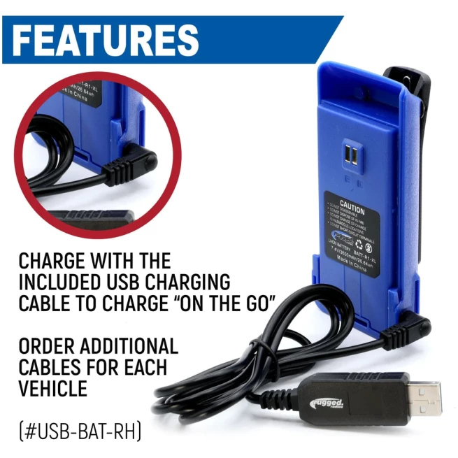 BUNDLE - R1 Handheld Radio with Long Range Antenna and High Capacity Battery - Image 9