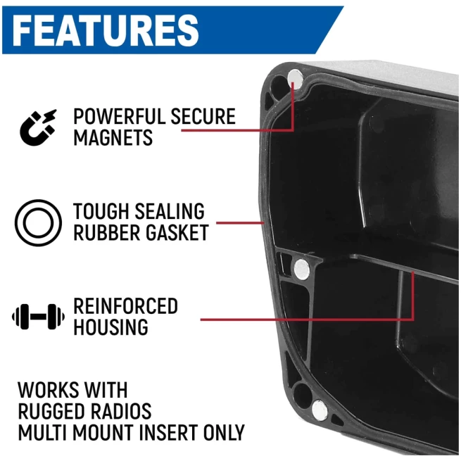 Magnetic Radio & Intercom Cover for Rugged Radios Multi Mount Insert - Image 3