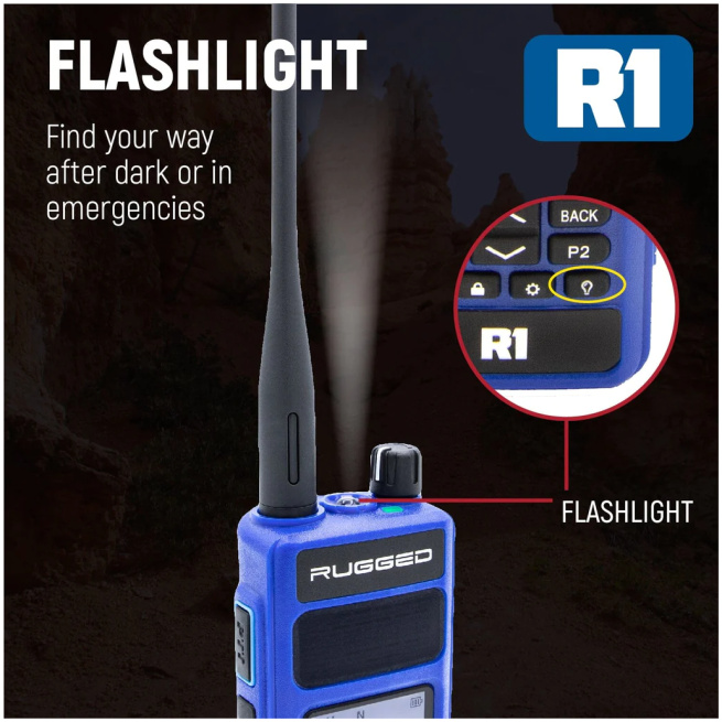BUNDLE - R1 Handheld Radio with Long Range Antenna and High Capacity Battery - Image 3