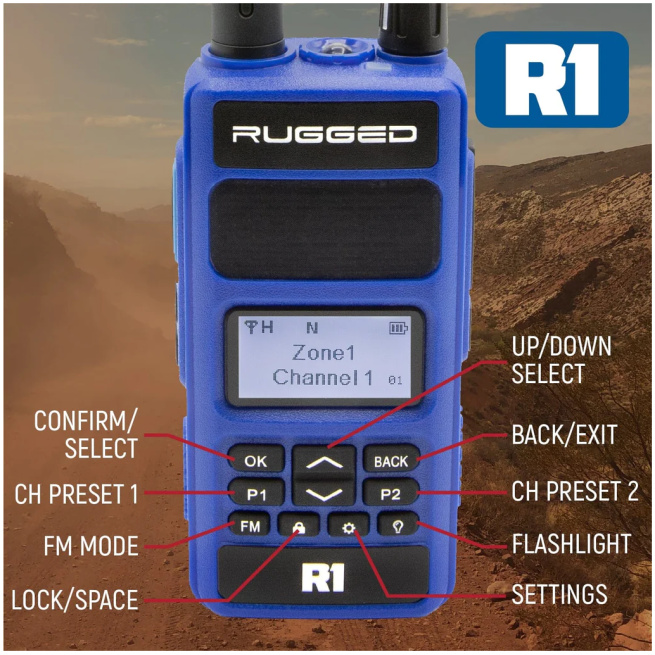 BUNDLE - R1 Handheld Radio with Long Range Antenna and High Capacity Battery - Image 4