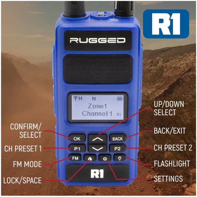 BUNDLE - R1 Handheld Radio with Long Range Antenna and High Capacity Battery - Image 4