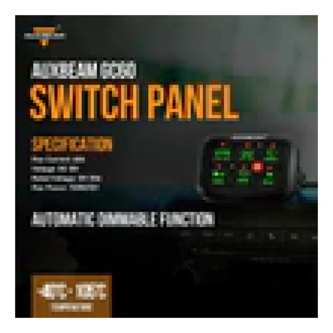 GC60 6 GANG LED SWITCH PANEL, OFF ROAD LIGHT CONTROLLER (GREEN) - Image 4