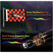 3FT/4FT/5FT RGB LED WHIP LIGHT WITH BLUETOOTH CONTROLLED + WHIP LIGHT MOUNTING BRACKETS FOR UTV, ATV, OFF-ROAD VEHICLE - Image 4