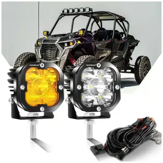 (2PCS/SET) 3 INCH 80W 9600LM LED PODS LIGHTS WHITE&YELLOW