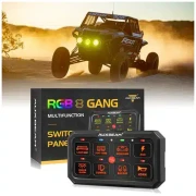 RA80 XL RGB 8 GANG SWITCH PANEL, TOGGLE/ MOMENTARY/ PULSED MODES, OFF ROAD LIGHTS CONTROLLER