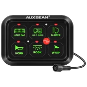 GC60 6 GANG LED SWITCH PANEL, OFF ROAD LIGHT CONTROLLER (GREEN) - Image 2