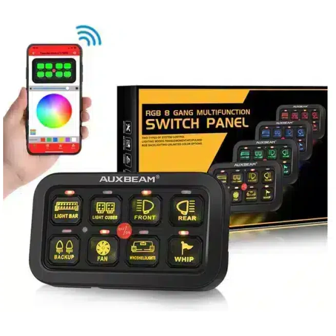 AR-800 RGB SWITCH PANEL WITH APP, TOGGLE/ MOMENTARY/ PULSED MODE SUPPORTED