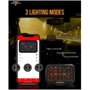 AR-600 RGB SWITCH PANEL WITH APP, TOGGLE/ MOMENTARY/ PULSED MODE SUPPORTED - Image 7