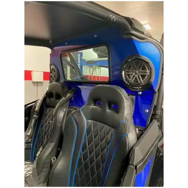 POLARIS RZR TURBO S REAR WINDSHIELD W/ SPEAKERS CUT-OUT