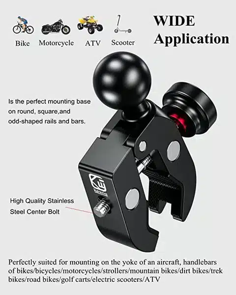 1'' Ball Handlebar Clamp Mount Base