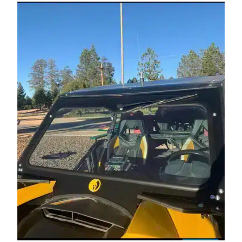 full glass front windshield installed on canam maverick