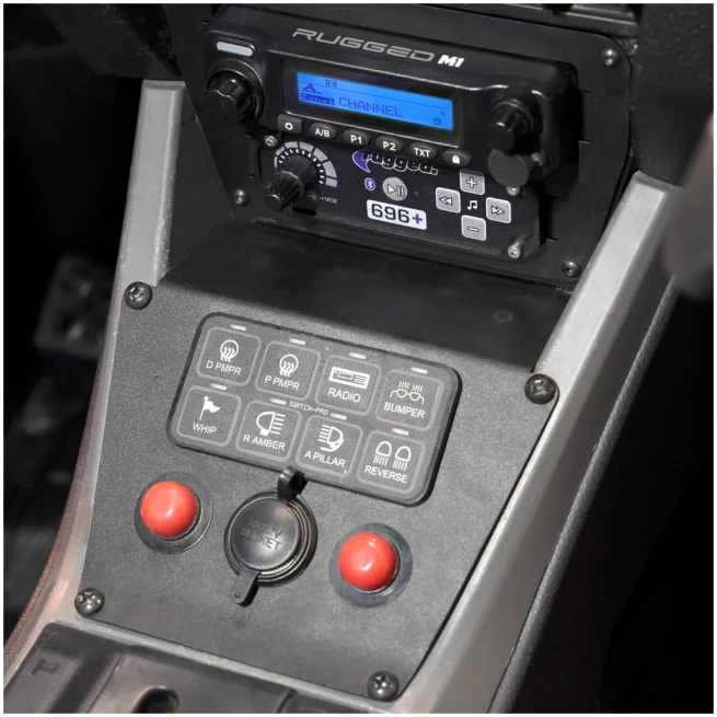 Rugged Radios - Lower Accessory Panel for Polaris RZR PRO XP, RZR Turbo R, and RZR PRO R Dash Mount Radio and Intercom - Image 11