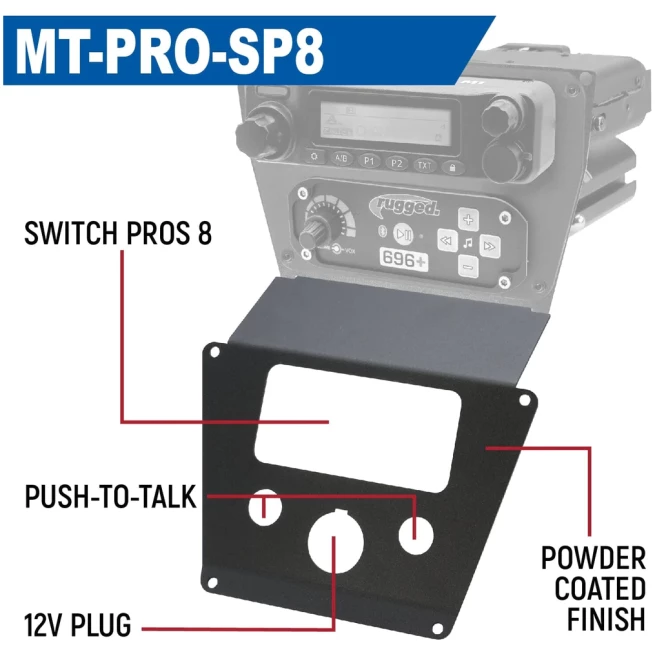 Rugged Radios - Lower Accessory Panel for Polaris RZR PRO XP, RZR Turbo R, and RZR PRO R Dash Mount Radio and Intercom - Image 4