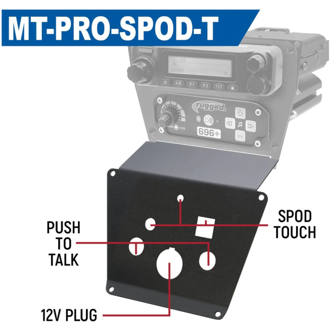 Rugged Radios - Lower Accessory Panel for Polaris RZR PRO XP, RZR Turbo R, and RZR PRO R Dash Mount Radio and Intercom - Image 8