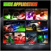 MAGIC DREAM COLOR RGB UNDERGLOW LIGHTS LED STRIP LIGHTS KIT WITH BLUETOOTH APP & WIRELESS REMOTE CONTROL WITH BRAKE LIGHT FUNCTION FOR ATV UTV - Image 10