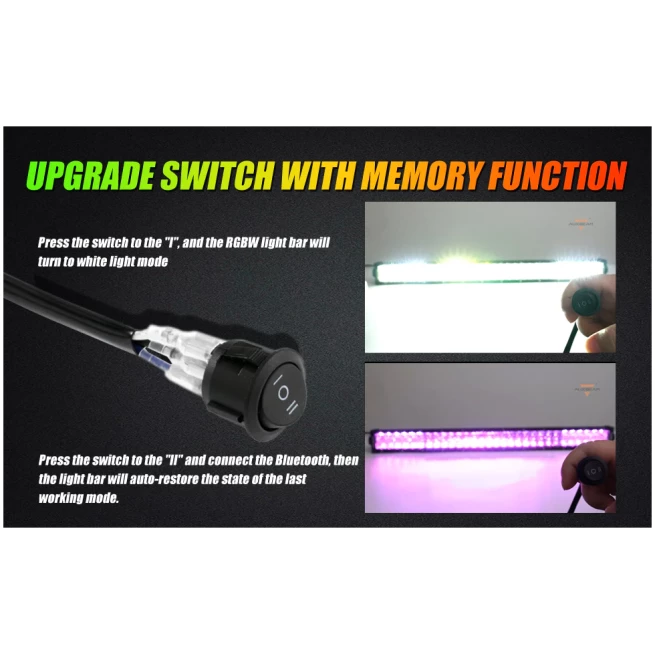 NEW 42 INCH V-PRO SERIES STRAIGHT RGBW COLOR CHANGING OFF ROAD LED LIGHT BAR FOR ATV UTV SIDE BY SIDES- AUXBEAM - Image 14