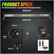 NEW 42 INCH V-PRO SERIES STRAIGHT RGBW COLOR CHANGING OFF ROAD LED LIGHT BAR FOR ATV UTV SIDE BY SIDES- AUXBEAM - Image 7